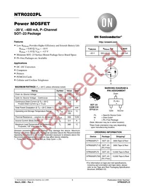 NTR0202PLT3G datasheet  